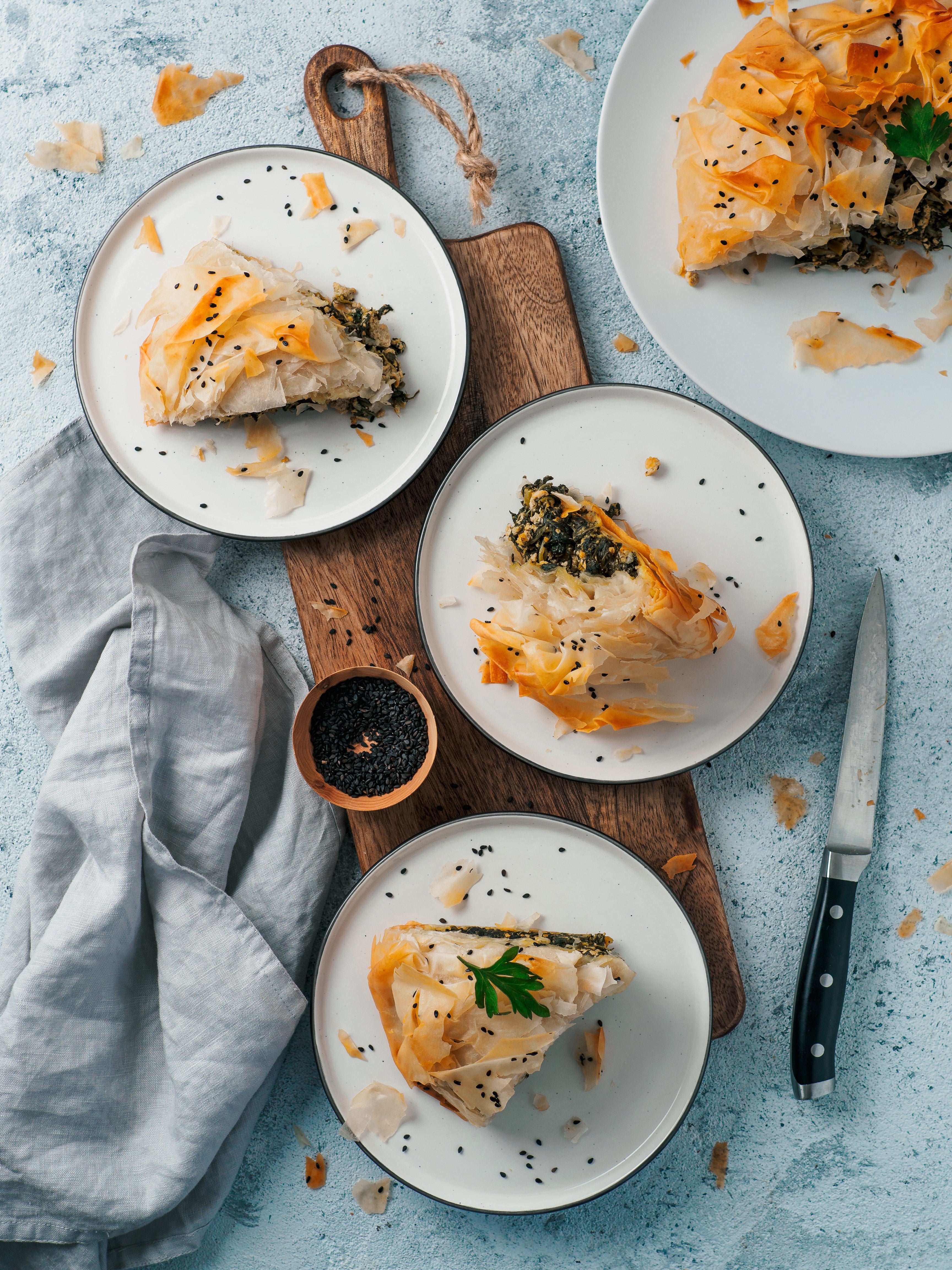 Spinach and Almond 'Ricotta' Filo Pie