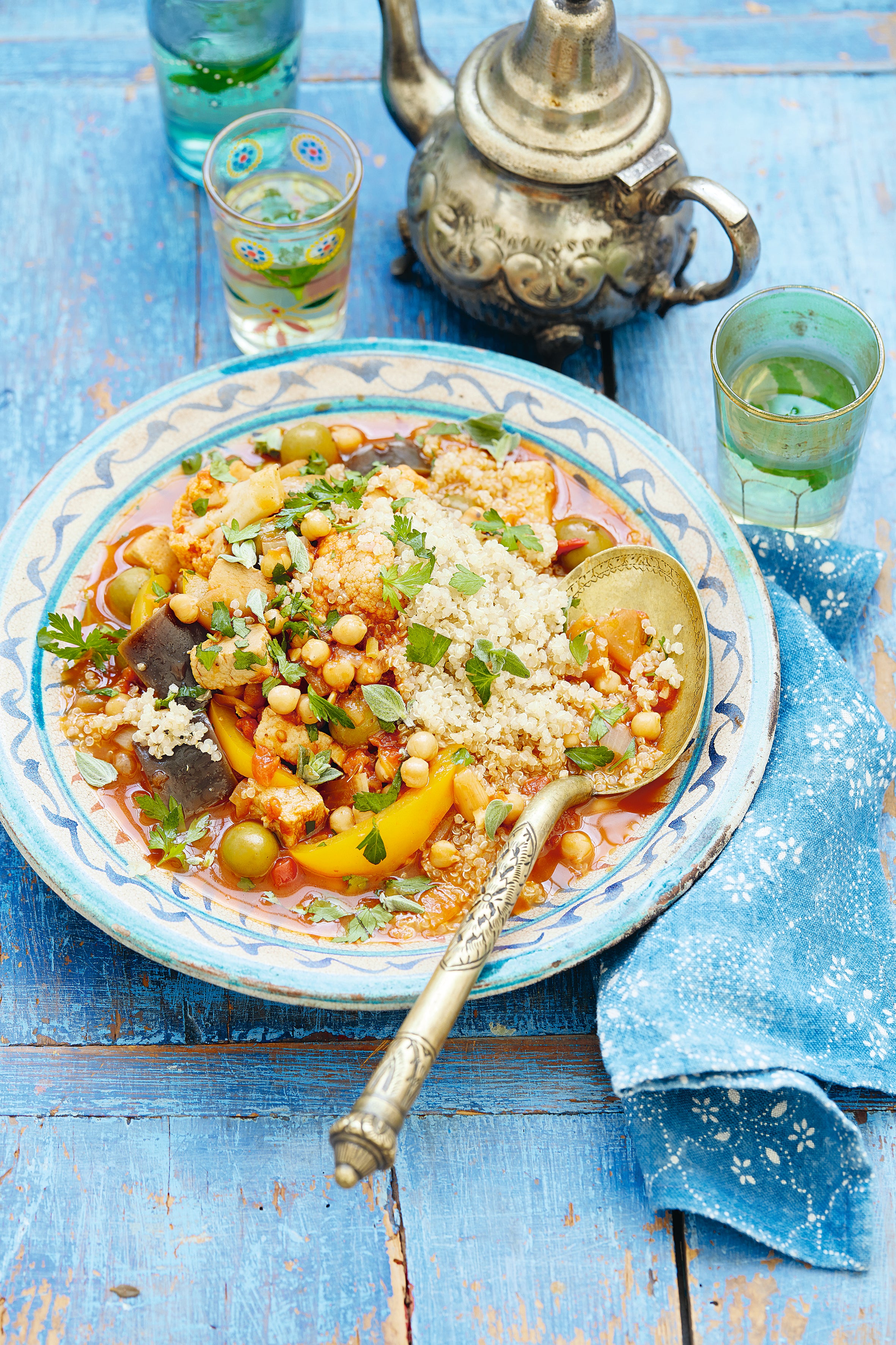 Moroccan-Style Vegetable Claypot With Quinoa